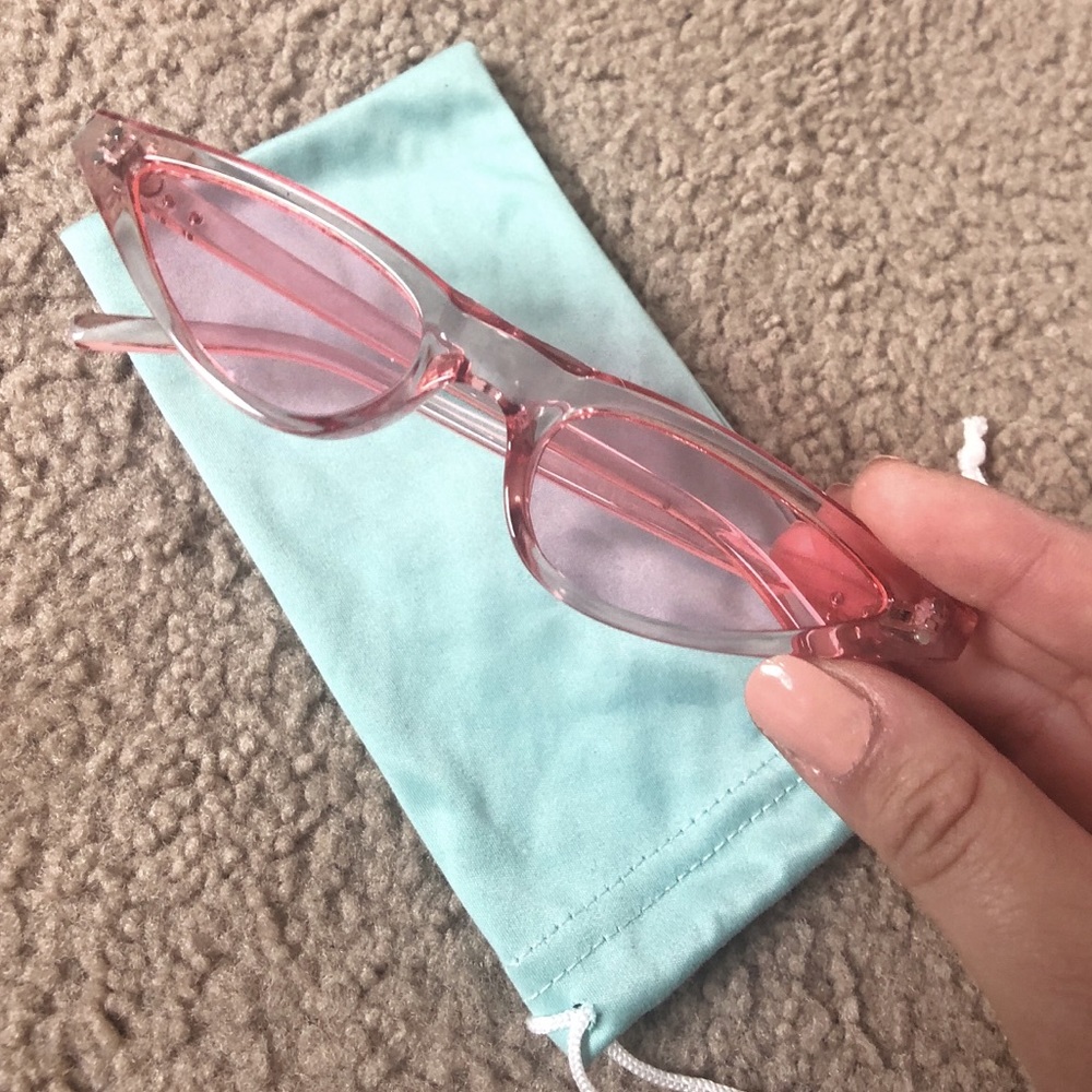 Trendy Pink Mini Sunglasses